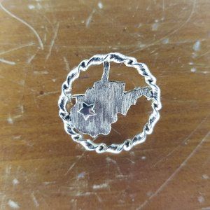 Gold Tone West Virginia State Pin